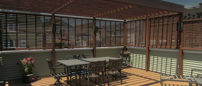 Beautiful deck built with Woodway Decking products.