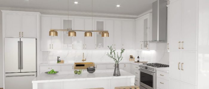 A beautifully designed kitchen in AVENUE glacier white